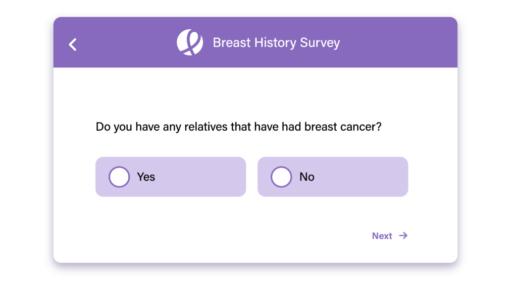 breast history survey