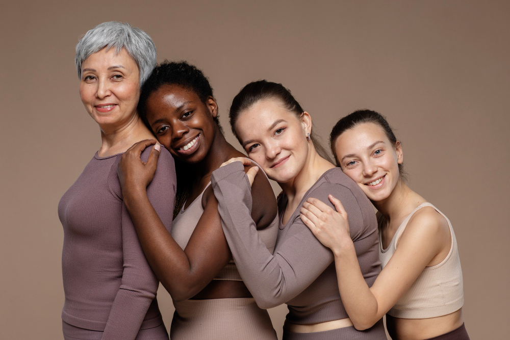 group of multi-ethnic women standing together