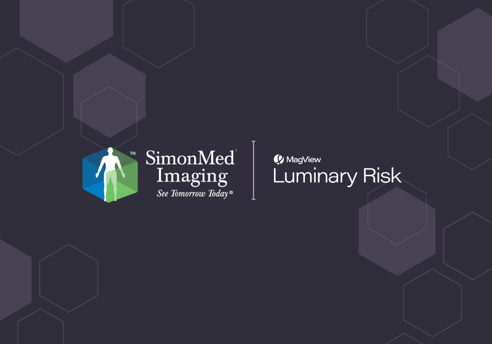 Press release image for MagView announcing the implementation of MagView’s Luminary Risk at SimonMed Imaging to enhance personalized breast cancer detection.